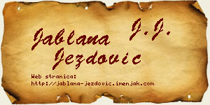 Jablana Jezdović vizit kartica